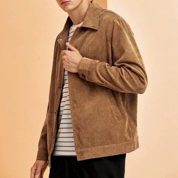 Brown Mens Courdoy Jacket - Picture 3 of 5